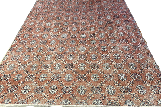 Mindoro 6x9 Red and Blue Hand-Knotted Allover Rug