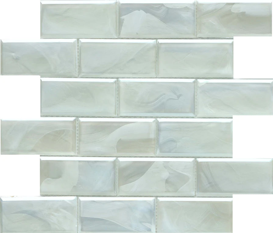 Splash White Beveled Mosaic