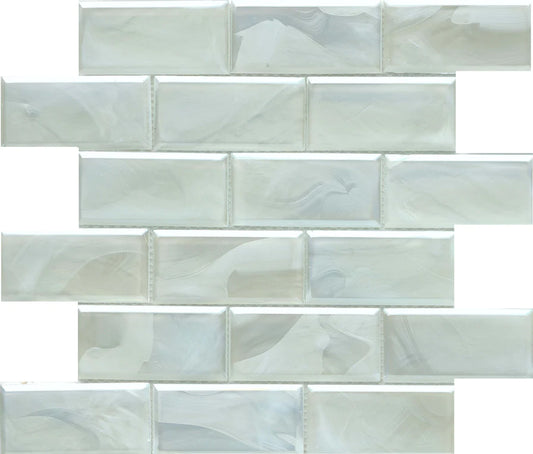 Splash White Beveled Mosaic