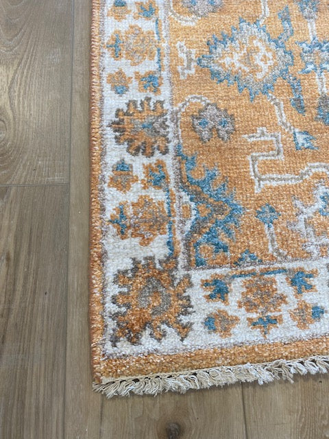 Banot 2.5x10 Orange Hand-Knotted Oushak Runner