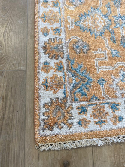 Banot 2.5x10 Orange Hand-Knotted Oushak Runner