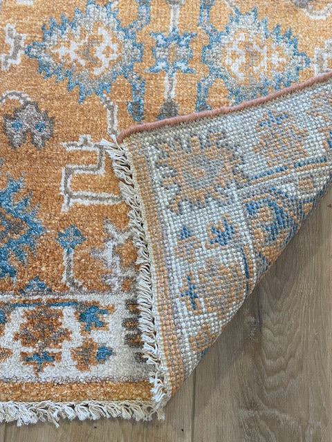 Banot 2.5x10 Orange Hand-Knotted Oushak Runner