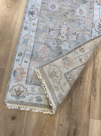 Caballo 2.5x10 Hand-Knotted Grey Oushak Runner