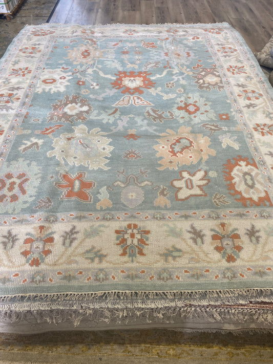 Rurok 8x10 Hand-Knotted Oushak Rug