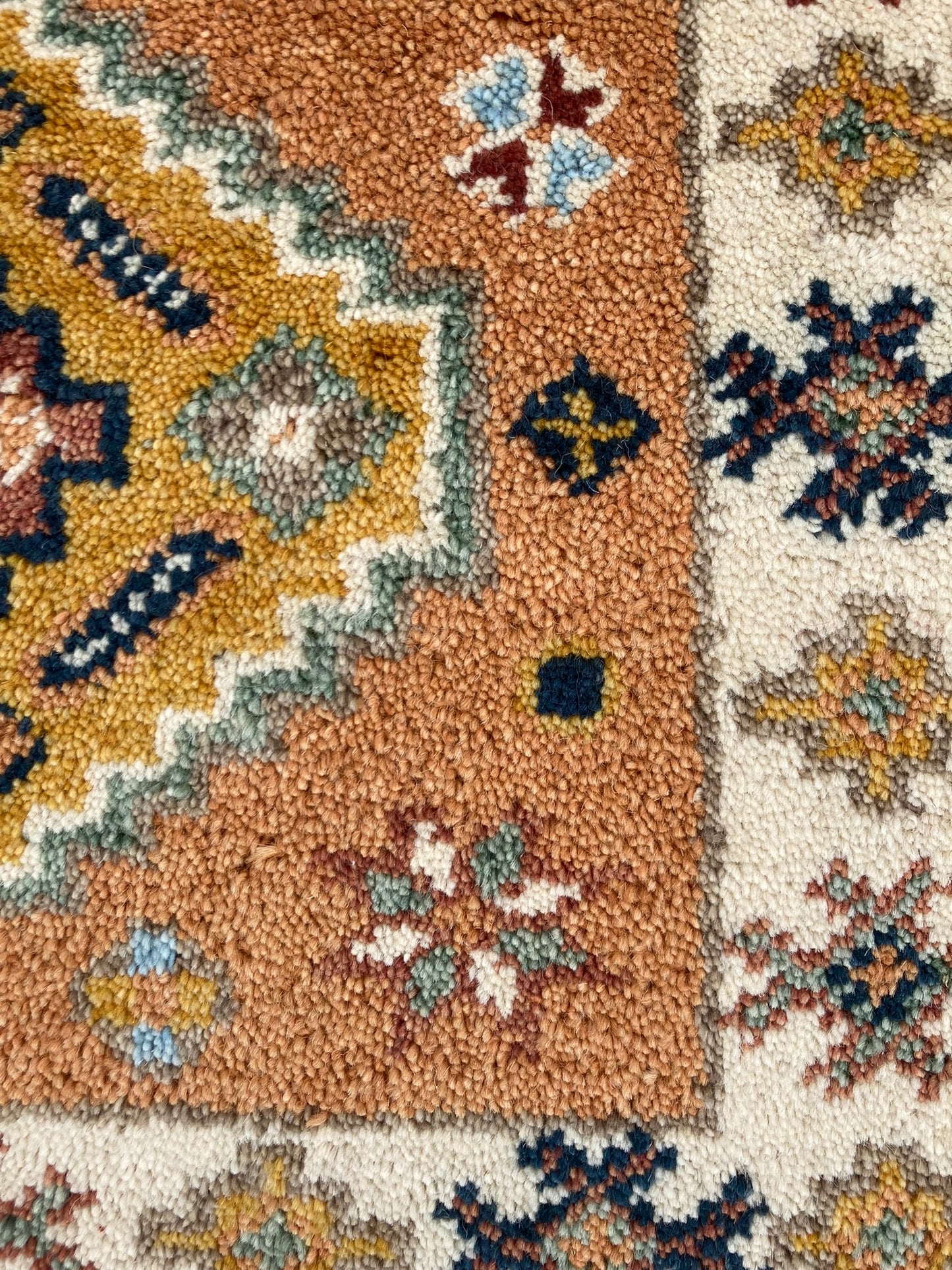 Sila 7' Orange Hand-Knotted Oushak Runner