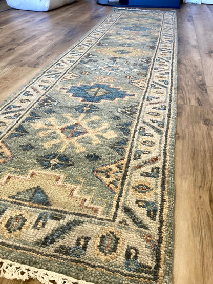 Nacpan 2.5x10 Hand-Knotted Oushak Runner