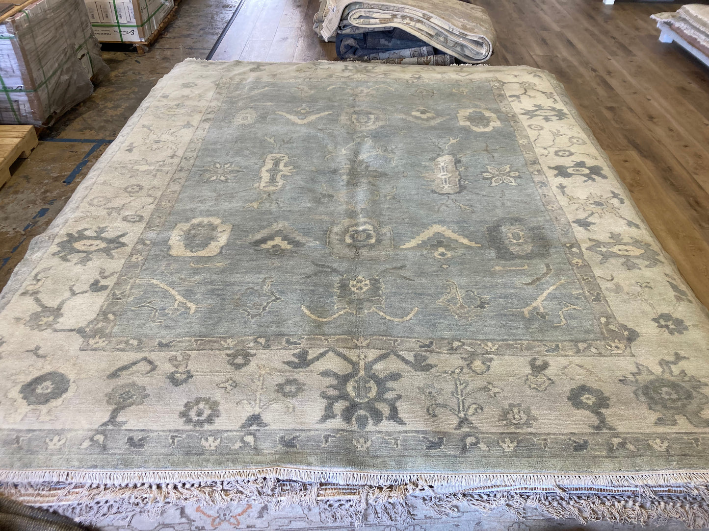 Paksi 8x10 Oushak Hand-knotted Rug