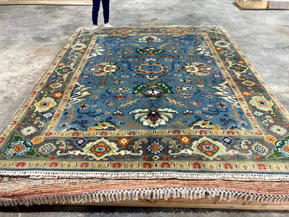 Rasa 8x10 Heritage Oushak Hand-knotted Rug