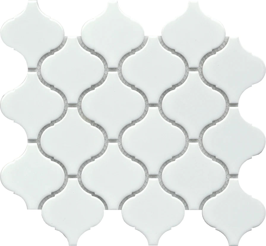 Influence White Arabesque Mosaic