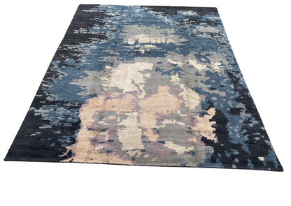 Sibato 9x12 Abstract Hand-Knotted Abstract Rug