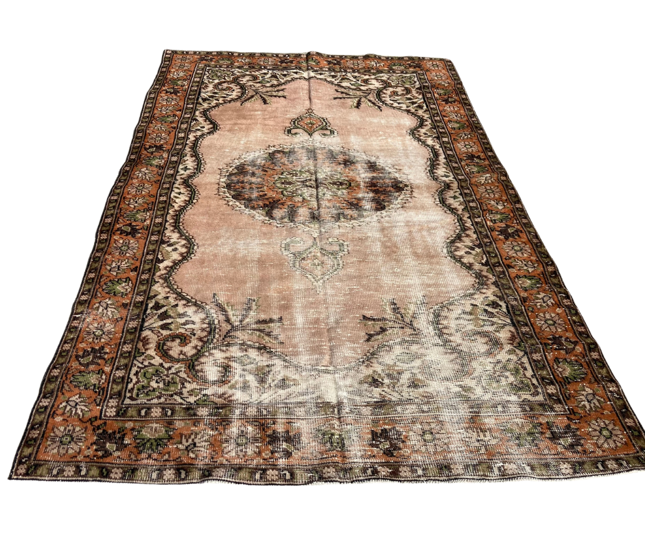 Isabel 6x9 Brown and Beige Hand-Knotted Oushak