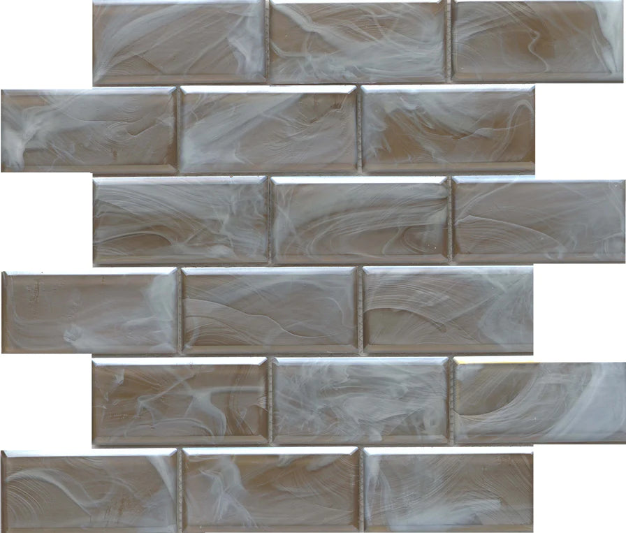 Splash Tan Beveled Mosaic