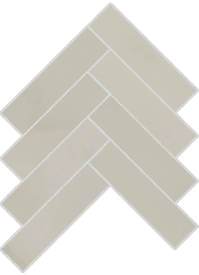 Ironworx Ivory Herringbone Mosaic