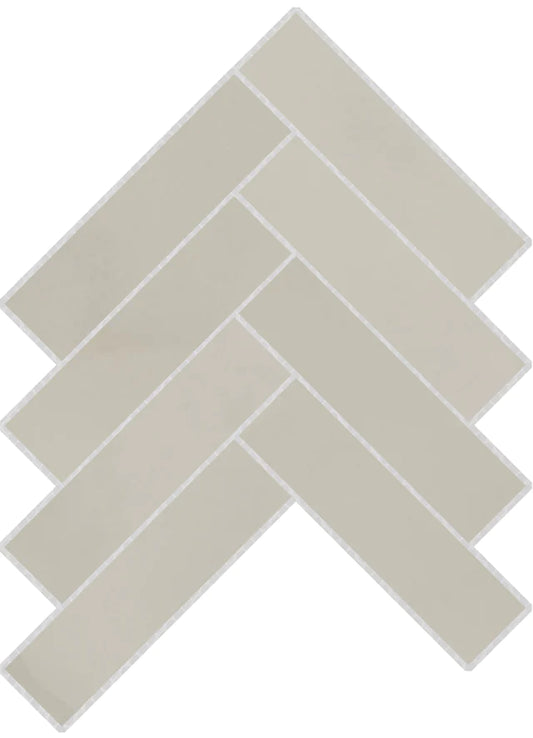 Ironworx Ivory Herringbone Mosaic