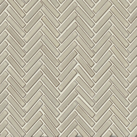 1/2x2 Herringbone Putty Mosaic