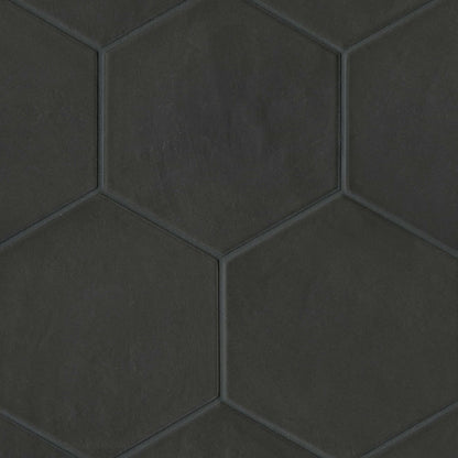 Solid Black Hex 8.5x10