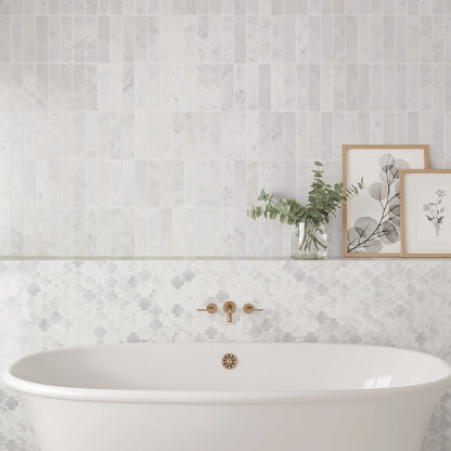 Monet Oriental White Honed Mosaic