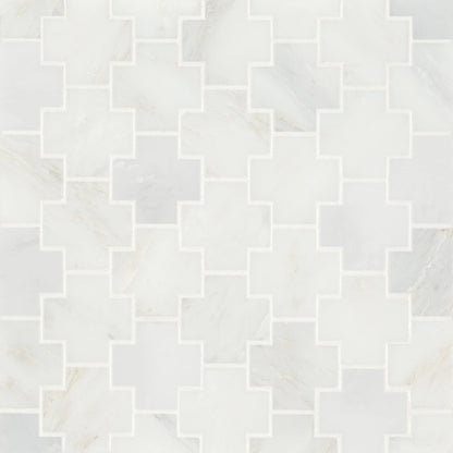 Monet Oriental White Honed Mosaic